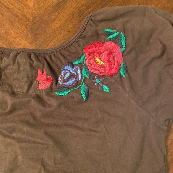 Johnny Was Brown Floral Top - Picture 7 of 7